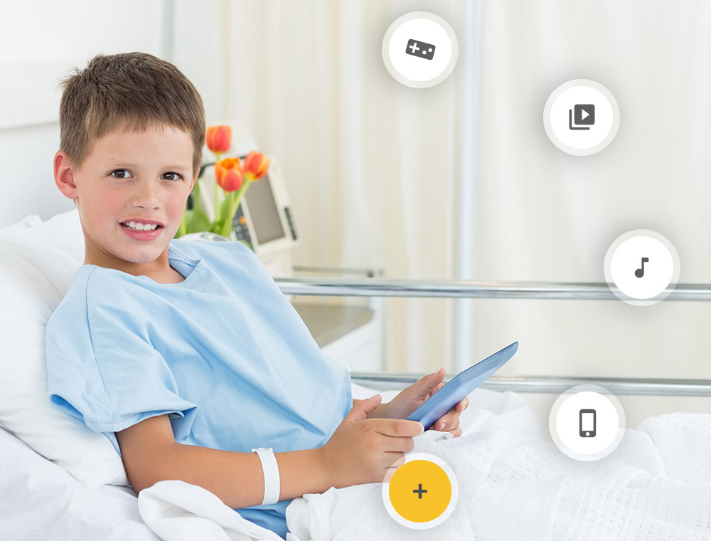 Hospital-is piattaforma Intrattenimento degenti ospedale wifi video on demand tv internet